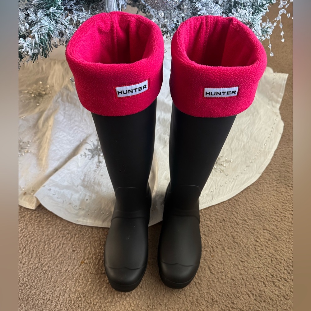 Hunter womens Original Tall with socks